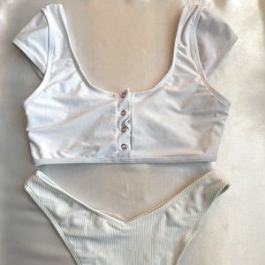 All white bikini set